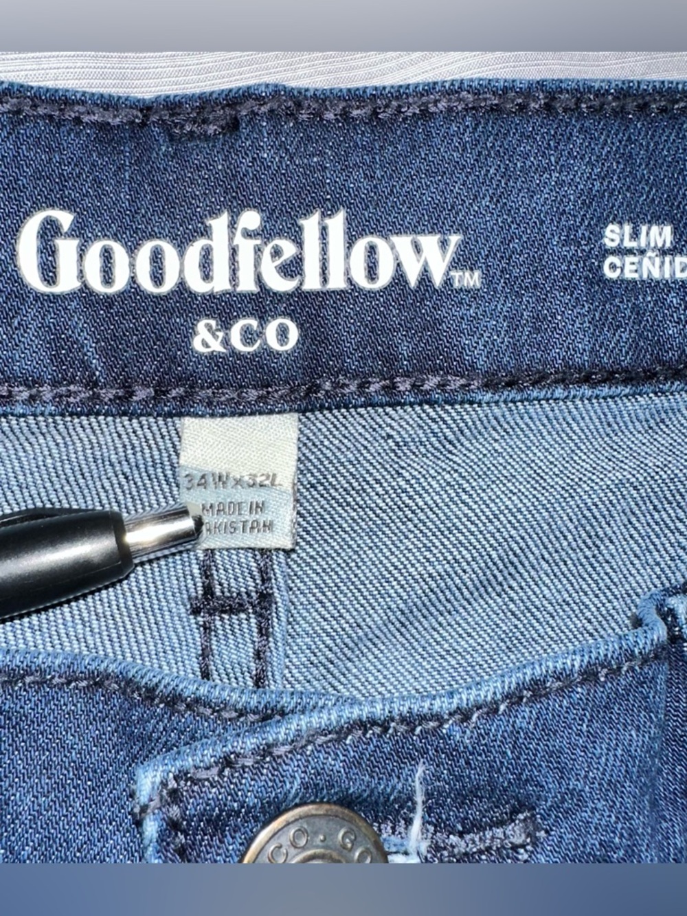 Men’s Lot of Two 34 x 32 Denim Jeans Signature Levi Strauss Goodfellow - Picture 12 of 12